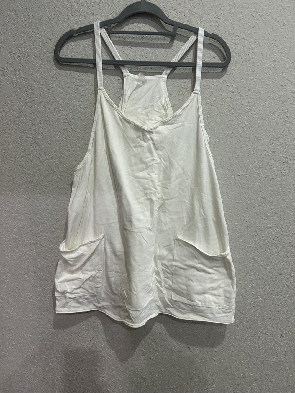 Free People Hotshot Women's White Racerback Pocket Tank dress